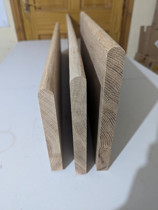 Solid oak window board- window sill- 20mm thick with bullnose moulding