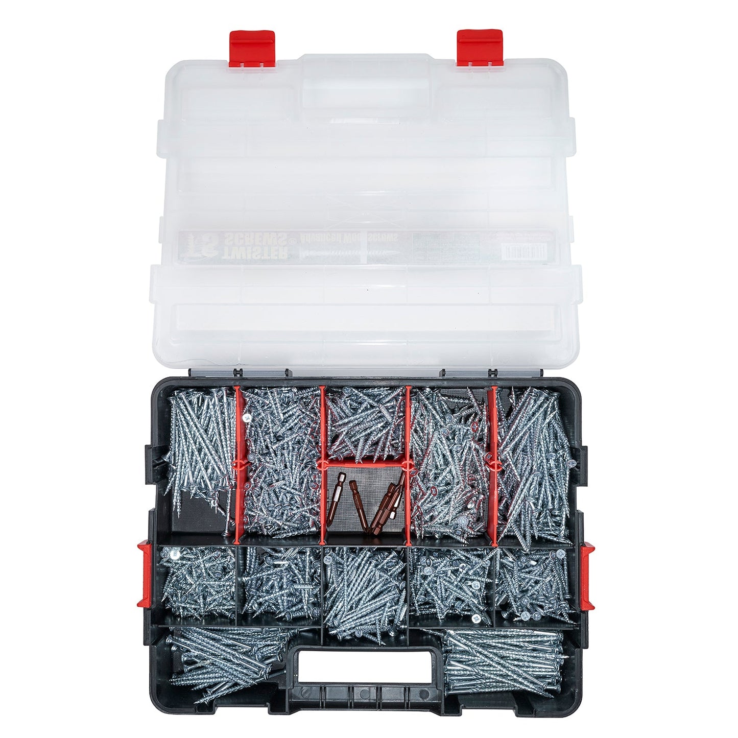 Twister Screws MultiBox 1,280 Piece Zinc-Coated Wood Screws