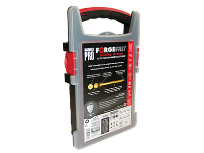 ForgeFast Organiser Pro - 1000 Assorted Torx Woodscrews Kit with Free Torx Bit