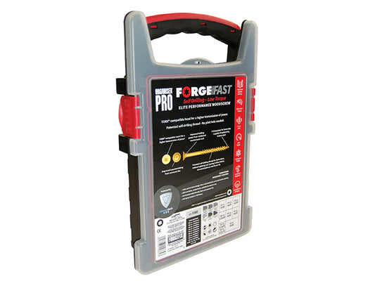 ForgeFast Organiser Pro - 1000 Assorted Torx Woodscrews Kit with Free Torx Bit