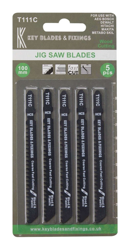 Key Blades T111C Jigsaw Blades 5 Pack - 1133